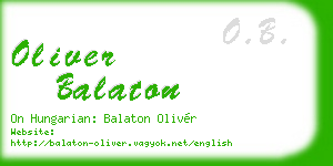 oliver balaton business card